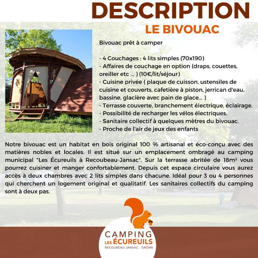 Habitat Createur - Hebergements Insolites Au Camping Municipal "Les Ecureuils" Recoubeau-Jansac Zewnętrze zdjęcie