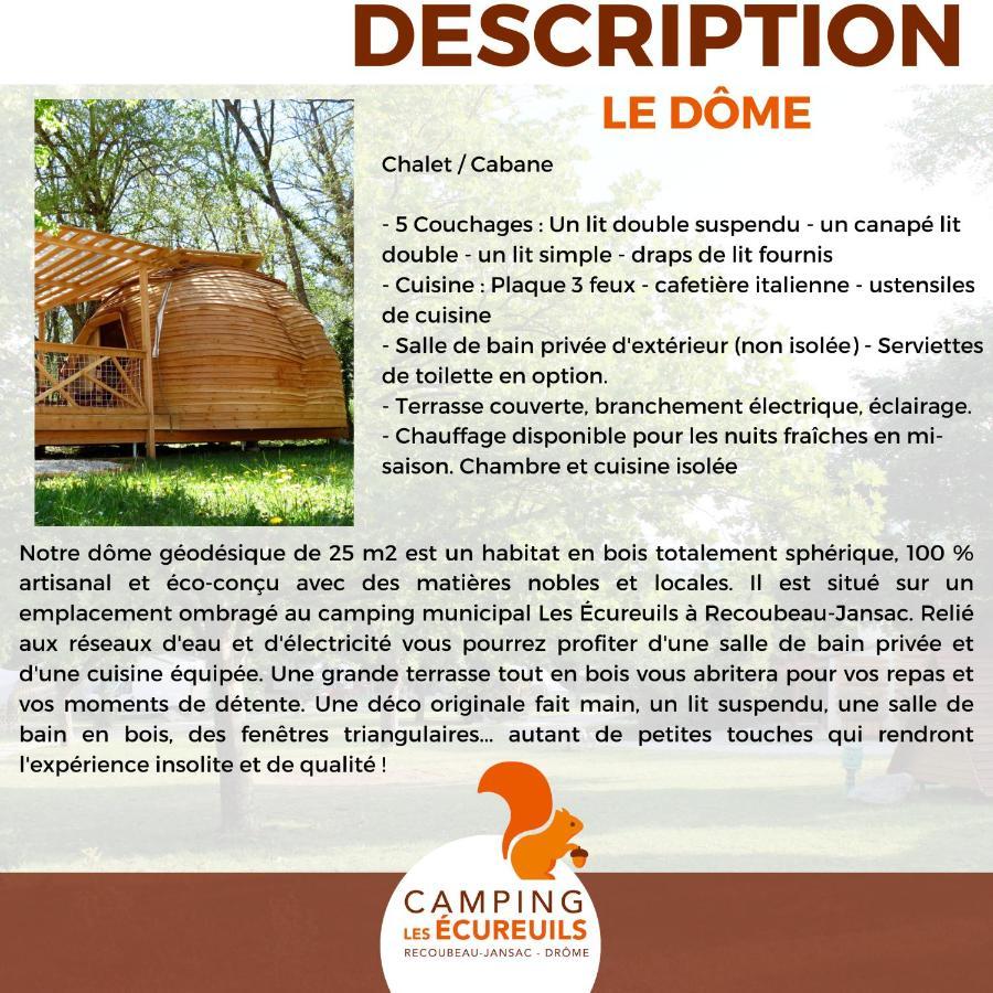 Habitat Createur - Hebergements Insolites Au Camping Municipal "Les Ecureuils" Recoubeau-Jansac Zewnętrze zdjęcie